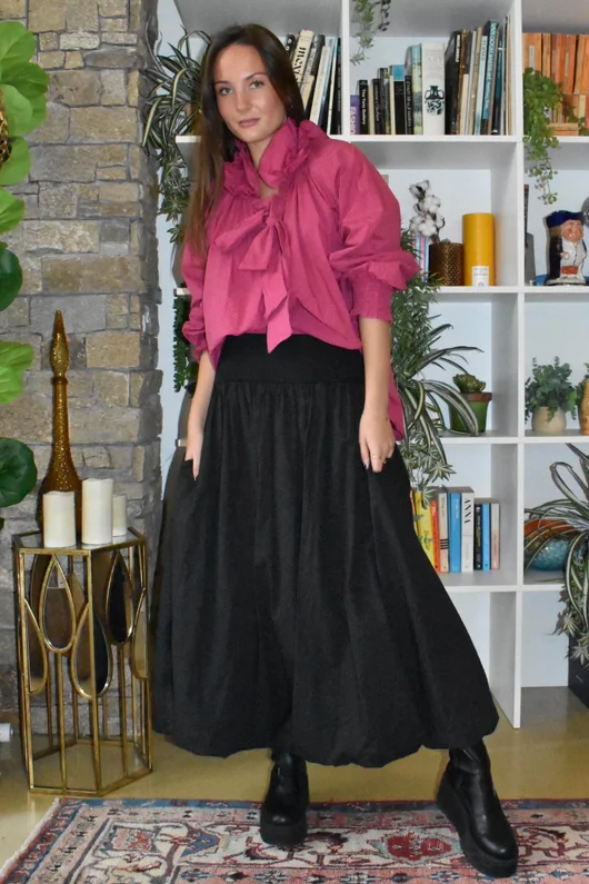 Paloma Tela Poet Blouse Deep Raspberry